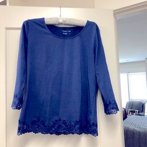 Coldwater Creek lace edged top.